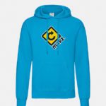 felpa con cappuccio hooded azure blu graphid promotion