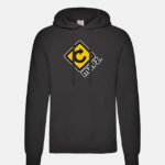 felpa con cappuccio hooded black graphid promotion