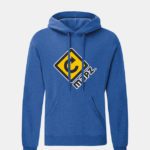 felpa con cappuccio hooded blu royal graphid promotion