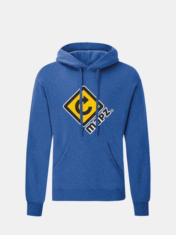 felpa con cappuccio hooded blu royal graphid promotion