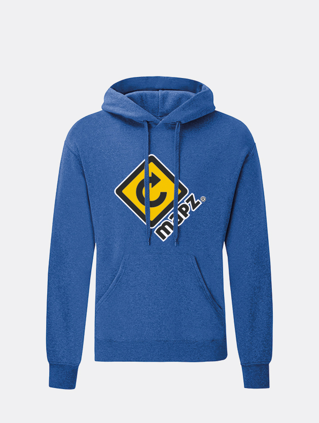 felpa con cappuccio hooded blu royal graphid promotion