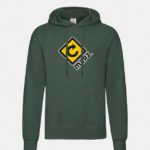 felpa con cappuccio hooded bottle green graphid promotion