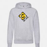 felpa con cappuccio hooded heather gray graphid promotion