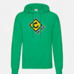 felpa con cappuccio hooded kelly green graphid promotion