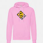 felpa con cappuccio hooded light pink graphid promotion