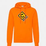 felpa con cappuccio hooded orange graphid promotion