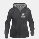 felpa hoody full zip donna grigia