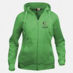 felpa hoody full zip donna verde