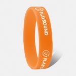 braccialetto silicone ad incisione arancione