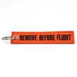 Portachiavi Remove Before Flight arancione