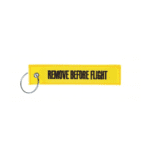 Portachiavi Remove Before Flight giallo