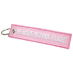 Portachiavi Remove Before Flight rosa