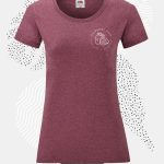 t-shirt donna fruit 61372 burgundy heather