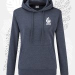 felpa cappuccio fruit donna 62038 blu heather vintage