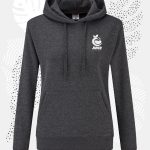 felpa cappuccio fruit donna 62038 grigio scuro heather